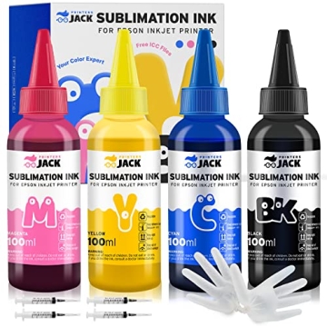 Printers Jack 400ML Sublimation Ink for Supertank Printers - Vibrant Heat Transfer Ink