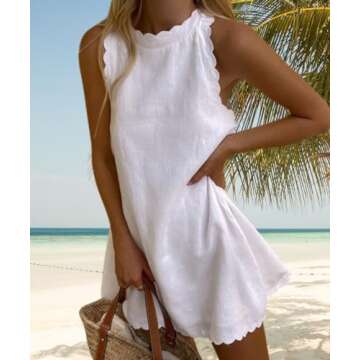 ZOCAVIA Summer Linen Dress for Women - Casual & Stylish