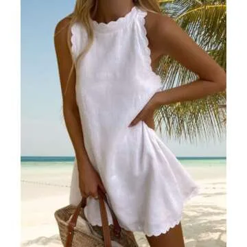 ZOCAVIA Summer Linen Dress for Women - Casual & Stylish