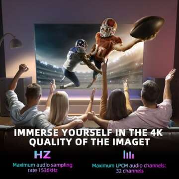 Quntis USB C to HDMI Cable 10FT, 4K Type C to HDMI Adapter Thunderbolt Compatible with iPhone 15 Pro...