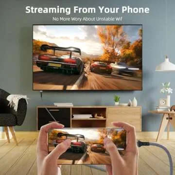 Quntis USB C to HDMI Cable 10FT, 4K Type C to HDMI Adapter Thunderbolt Compatible with iPhone 15 Pro Max Plus, MacBook Pro/Air, iPad Pro, Android Galaxy S23/S22/S20, XPS,Surface Pro,Steam Deck