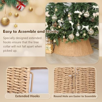 Stylish Handmade Christmas Tree Collar for Elegant Decor