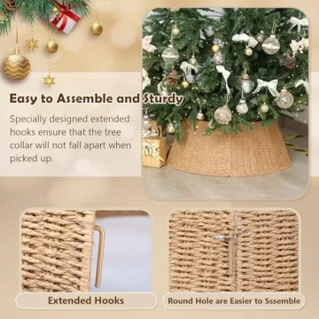 Stylish Handmade Christmas Tree Collar for Elegant Decor