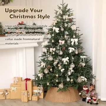 Stylish Handmade Christmas Tree Collar for Elegant Decor