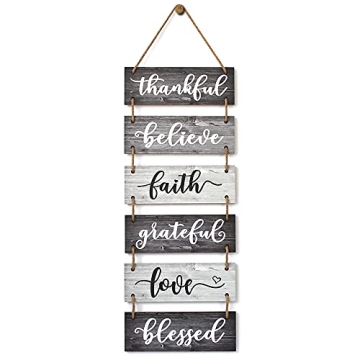 Buecasa Family Wall Decor Sign - Farmhouse Rustic Home Decoration for Living Room Bedroom - Inspirat...