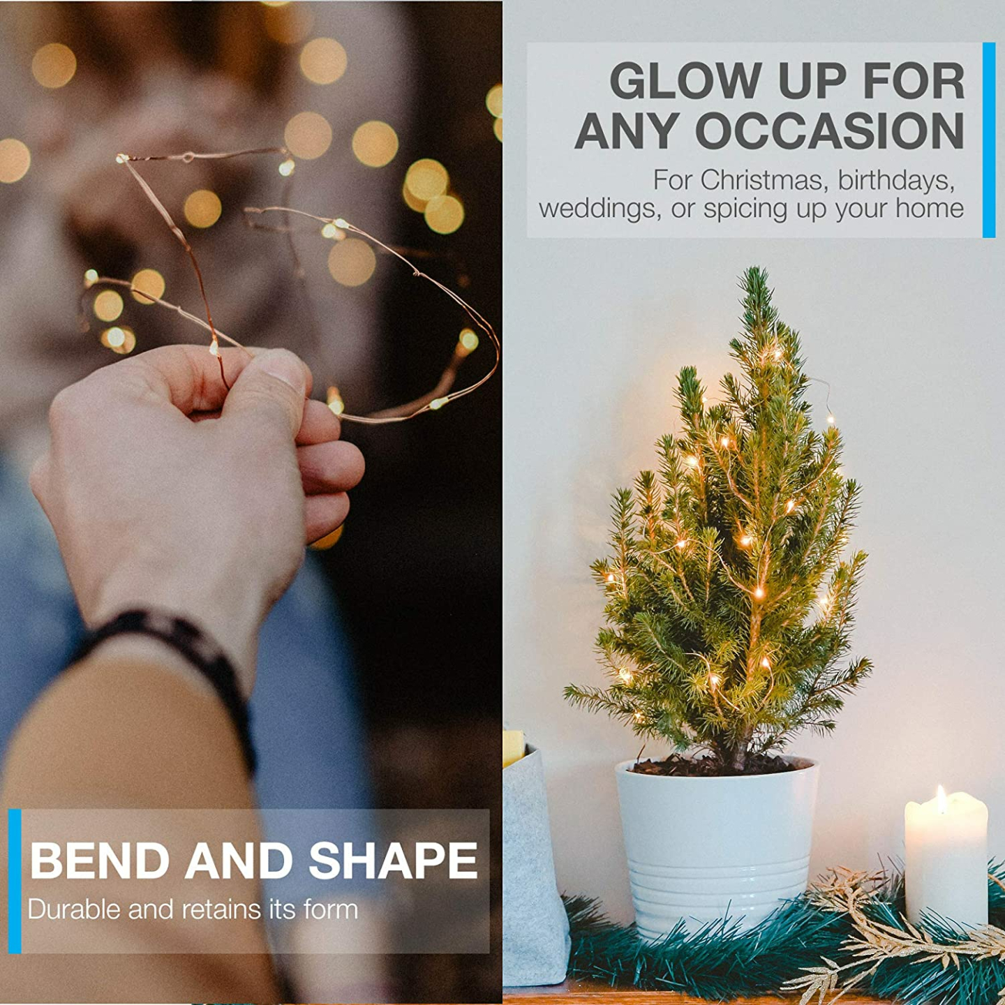 Vont 66FT Starry Fairy Lights - 200 LEDs Indoor Outdoor