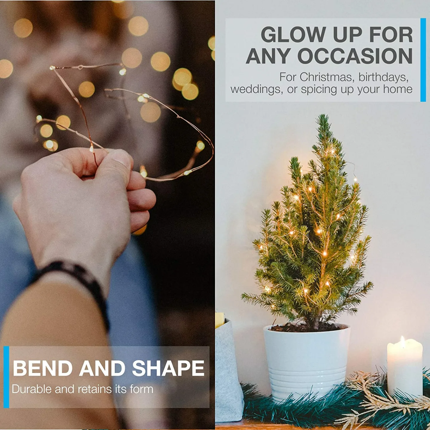 Vont 66FT Starry Fairy Lights - 200 LEDs Indoor Outdoor