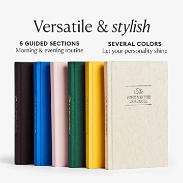 The Five Minute Journal, Original Daily Gratitude Journal 2025, Reflection Manifestation Journal for Mindfulness, Undated Daily Journal with Gold Foiling, Plastic-Free, Green - Intelligent Change