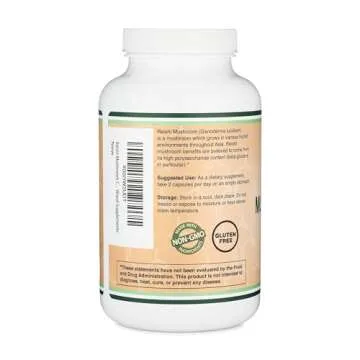 Reishi Mushroom Capsules for Immune Support 300 Count