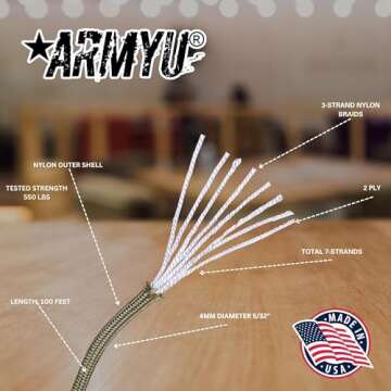 Pretty in Pink Paracord 550 lbs Utility Cord - 100 Feet