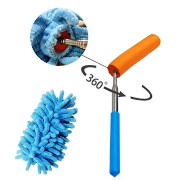 TIMIVO Microfiber Duster Set with Telescoping Extension Pole