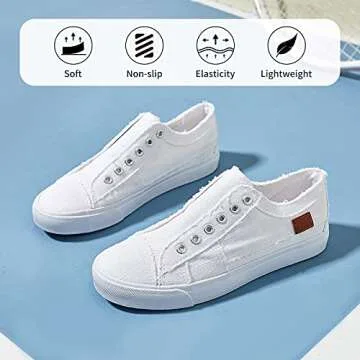 Stylish Women's Slip on Canvas Sneakers for Comfort