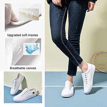 Stylish Women's Slip on Canvas Sneakers for Comfort