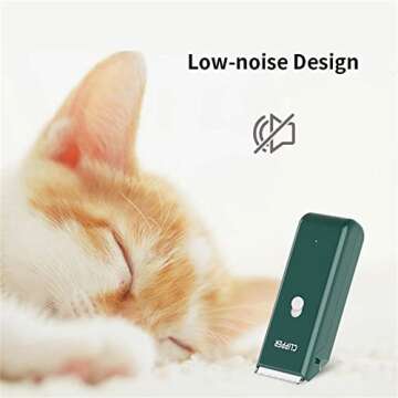 Founouly Professional Household Waterproof Low Noise Pet Hair Clippers Electric USB Rechargeable Painless Grooming Tools Hair Grooming Trimmer for Small Medium Dog Cat AP005 Green