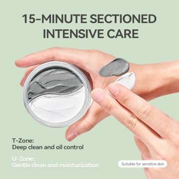 WNP Duo Cleansing Clay Mask with Niacinamide & Hyaluronic Acid – Deep Pore Cleanser for T-Zone & U...