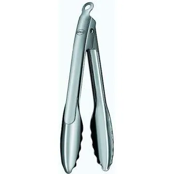 Rösle Stainless Steel 9-inch One-Handed Locking Tongs (12915)