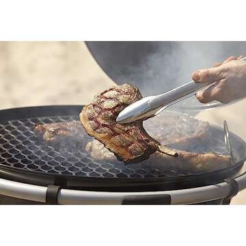 Rösle Stainless Steel 9-inch One-Handed Locking Tongs (12915)