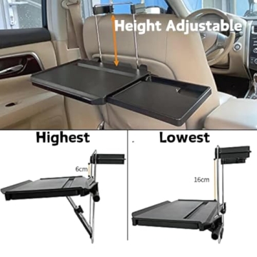 HUKURU 2-in-1 Car Tray for Work and Eating on the Go