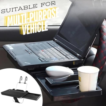 HUKURU 2-in-1 Car Tray for Work and Eating on the Go