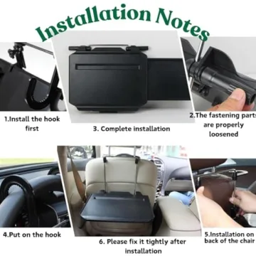 HUKURU 2-in-1 Car Tray for Work and Eating on the Go