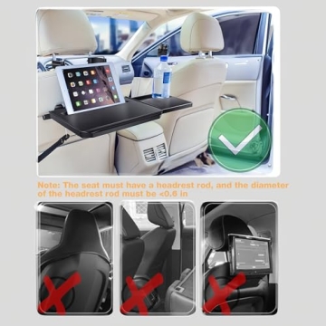 HUKURU 2-in-1 Car Tray for Work and Eating on the Go