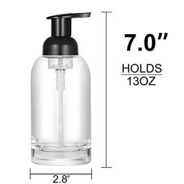 CHBJDAN 2 Pack Glass Foaming Soap Dispenser Set