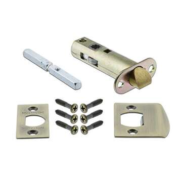 Nostalgic Warehouse 702105 Victorian Plate & Interior Crystal Door Knob, Passage-2.375 in, Oil Rubbed Bronze