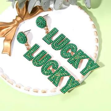 Sparkling Shamrock Earrings for St. Patrick's Day