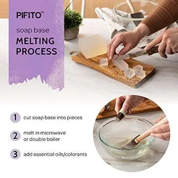 Pifito Clear Melt and Pour Soap Base - Premium 5 lb Glycerin