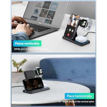 DUMTERR 3-in-1 Wireless Charger for Apple Devices