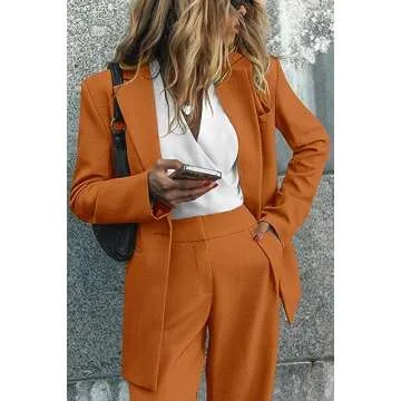 PRETTYGARDEN Women's Dressy Blazer and Pants Set