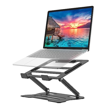 Klsniur Adjustable Carbon Steel Laptop Stand - Ergonomic & Portable for 10''-15.6'' Devices
