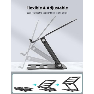 Klsniur Adjustable Laptop Stand for Comfort and Portability