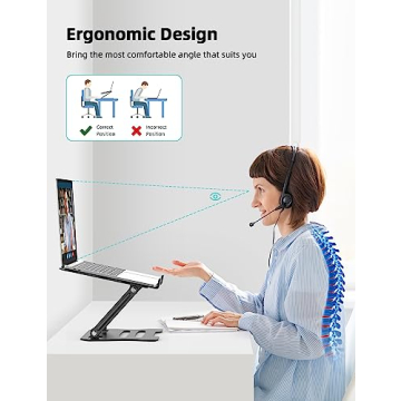 Klsniur Adjustable Laptop Stand for Comfort and Portability