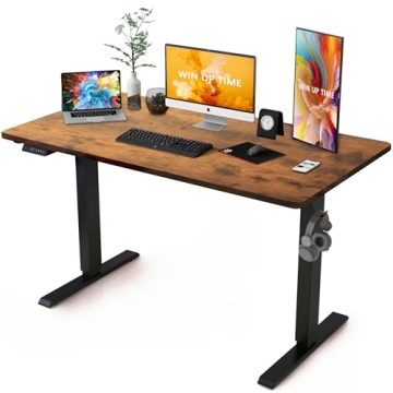 Win Up Time Standing Desk Adjustable Height- Whole Piece Desktop Stand Up Desk, Electric Standing De...