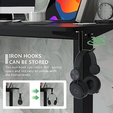 Win Up Time Standing Desk Adjustable Height- Whole Piece Desktop Stand Up Desk, Electric Standing Desk, Sit to Stand Desk for Home & Office Computer Desk