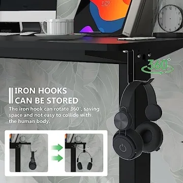 Win Up Time Standing Desk Adjustable Height- Whole Piece Desktop Stand Up Desk, Electric Standing Desk, Sit to Stand Desk for Home & Office Computer Desk