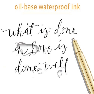 Unibene Gold Ballpoint Pens 6 Pack Stylish Gift Set