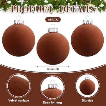 PullCrease Velvet Christmas Ball Ornaments for Holiday Decor