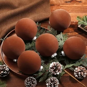 PullCrease Velvet Christmas Ball Ornaments for Holiday Decor
