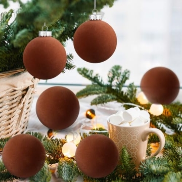 PullCrease Velvet Christmas Ball Ornaments for Holiday Decor