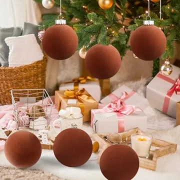 PullCrease Velvet Christmas Ball Ornaments for Holiday Decor