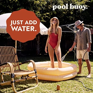 Pool Buoy Round Inflatable Pool with Storage Bag - Premium Outdoor Swimming Pool for Kids, Toddlers, Infants and Adults - Garden and Backyard Pools for Family Summer Pool Party (Peachy Pat)