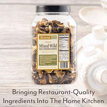 Roland Foods Dried Mixed Wild Mushrooms Specialty Imported Food ,16 Ounce (Pack of 1)