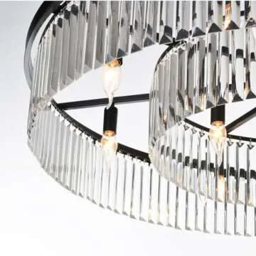 MEELIGHTING Crystal Chandeliers Modern Ceiling Lights 8 Lights