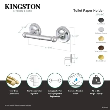 Elegant Kingston Brass Polished Toilet Paper Holder