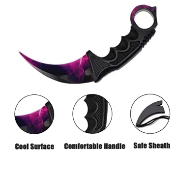 ZLIXING Karambit Knife 2 Pieces Fixed Blade Tactical Knives Survival Knife with Sheath Men Gifts Cool Stuff Gadgets for Hiking Fishing Hunting