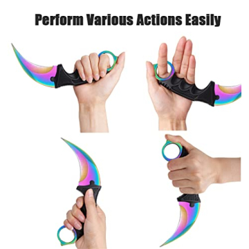 ZLIXING Karambit Knife 2 Pieces Fixed Blade Tactical Knives Survival Knife with Sheath Men Gifts Cool Stuff Gadgets for Hiking Fishing Hunting
