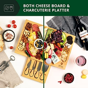 Premium Bamboo Charcuterie Board Set for Entertaining