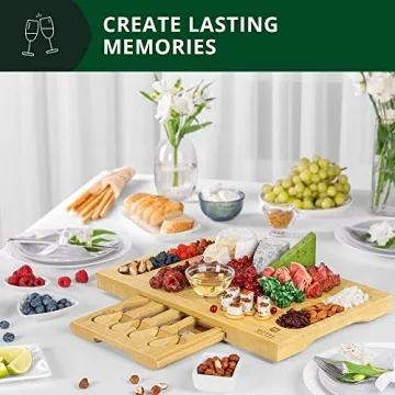 Premium Bamboo Charcuterie Board Set for Entertaining